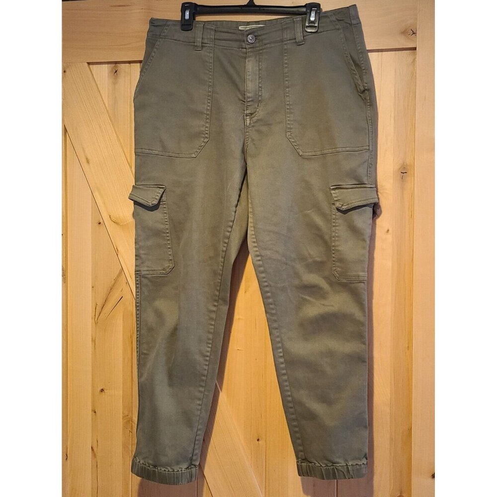 Fat Face Pants Womens Size 12 EUR 44 Green Jogger Cargo Casual Hipster